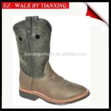 COWBOY BOOTS WITH EMBROIDERY AND RUBBER OUTSOLE WELTED